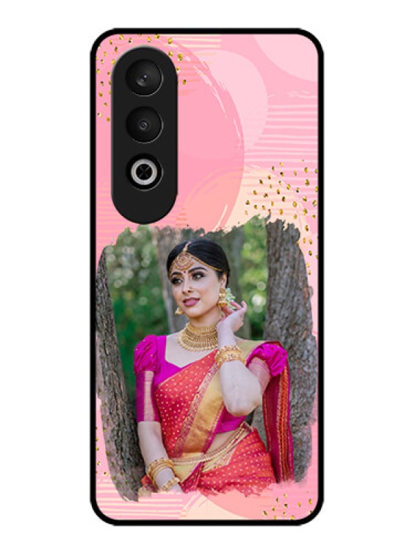 Custom OnePlus Nord CE 4 Custom Glass Phone CaseGold Glitter Splash Design