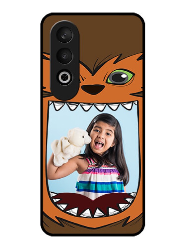 Custom OnePlus Nord CE 4 Custom Glass Phone CaseOwl Monster Back Case Design