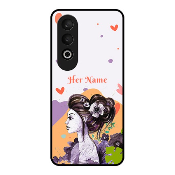 OnePlus Nord CE 4 Custom Glass Phone CaseWoman And Nature Design