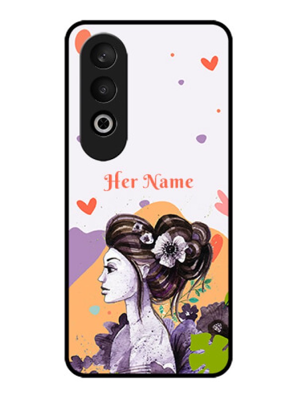 Custom OnePlus Nord CE 4 Custom Glass Phone CaseWoman And Nature Design