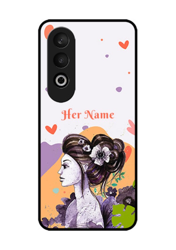 OnePlus Nord CE 4 Custom Glass Phone CaseWoman And Nature Design