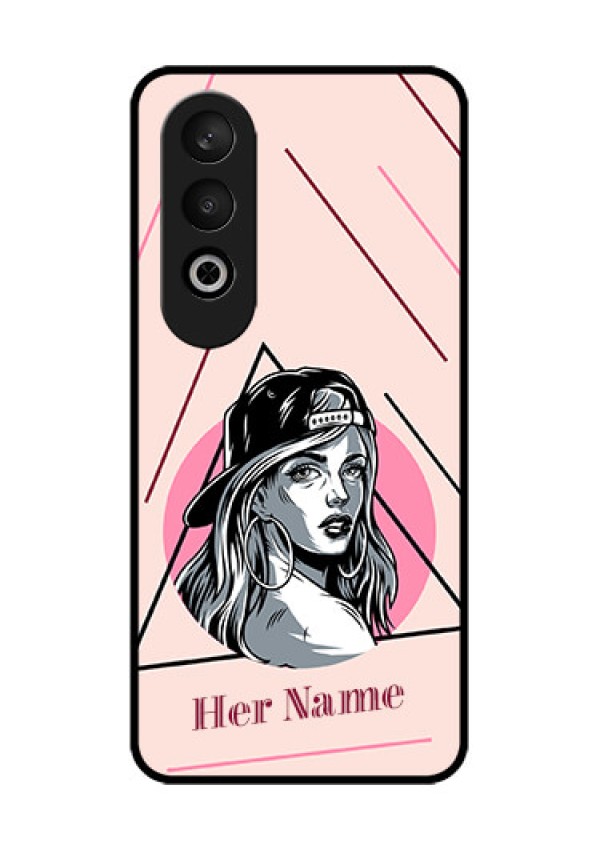OnePlus Nord CE 4 Custom Glass Phone CaseRockstar Girl Design