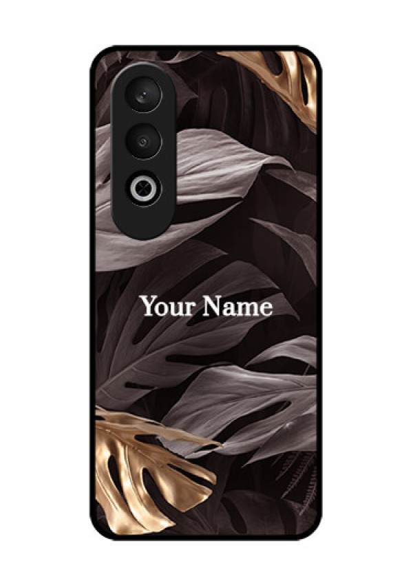 OnePlus Nord CE 4 Custom Glass Phone CaseWild Leaves Digital Paint Design