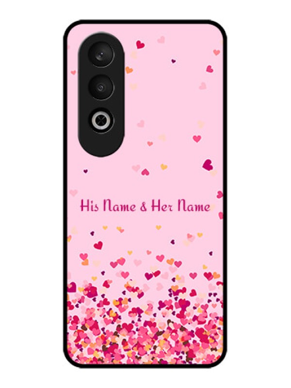 Custom OnePlus Nord CE 4 Custom Glass Phone CaseFloating Hearts Design