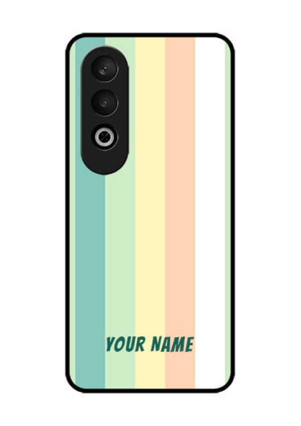 OnePlus Nord CE 4 Custom Glass Phone CaseMulti - Colour Stripes Design