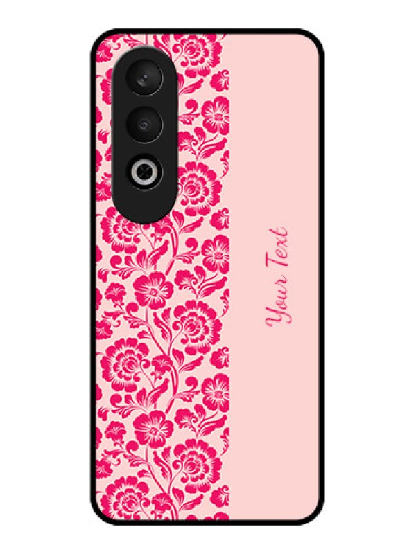 Custom OnePlus Nord CE 4 Custom Glass Phone CaseAttractive Floral Pattern Design