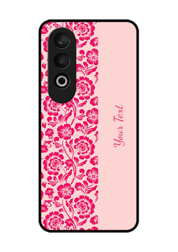 OnePlus Nord CE 4 Custom Glass Phone CaseAttractive Floral Pattern Design