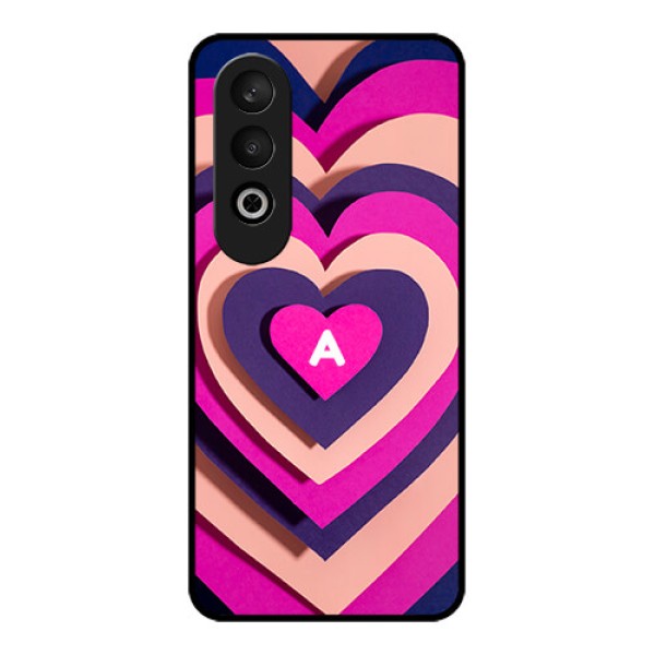OnePlus Nord CE 4 Custom Glass Phone CaseCute Heart Pattern Design