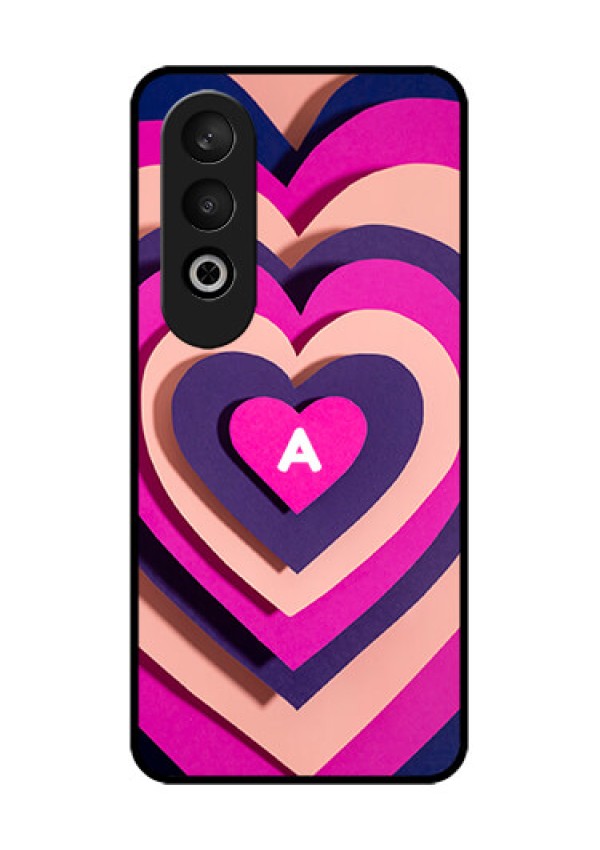 OnePlus Nord CE 4 Custom Glass Phone CaseCute Heart Pattern Design