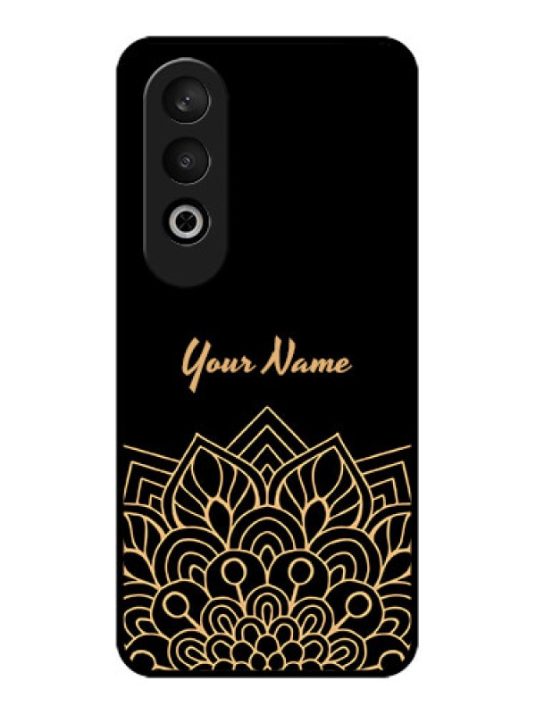 Custom OnePlus Nord CE 4 Custom Glass Phone CaseGolden Mandala Design