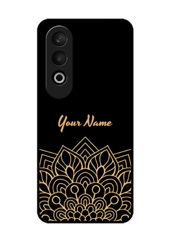 OnePlus Nord CE 4 Custom Glass Phone CaseGolden Mandala Design