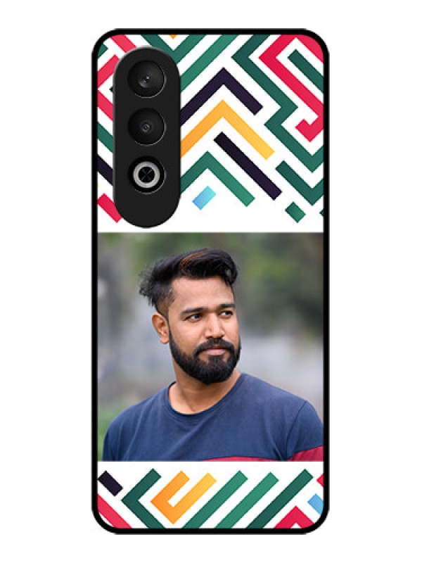 Custom OnePlus Nord CE 4 Custom Glass Phone CaseColorful Maze Pattern Design