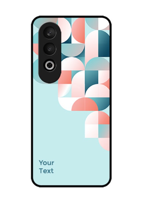 OnePlus Nord CE 4 Custom Glass Phone CaseStylish Semi - Circle Pattern Design