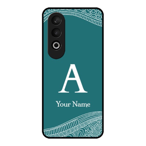 OnePlus Nord CE 4 Custom Glass Phone CaseLine Art Pattern With Custom Name Design OnePlus Nord CE 4 Custom Glass Phone CaseLine Art Pattern With Custom Name Design