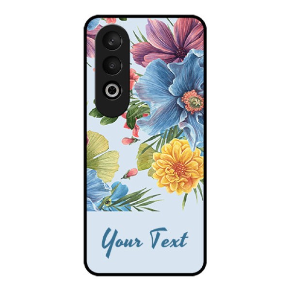 OnePlus Nord CE 4 Custom Glass Phone CaseStunning Watercolored Flowers Painting Design
