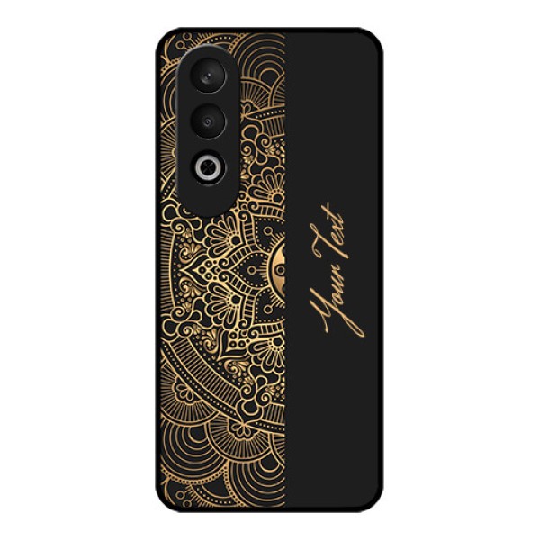 OnePlus Nord CE 4 Custom Glass Phone CaseMandala Art With Custom Text Design OnePlus Nord CE 4 Custom Glass Phone CaseMandala Art With Custom Text Design