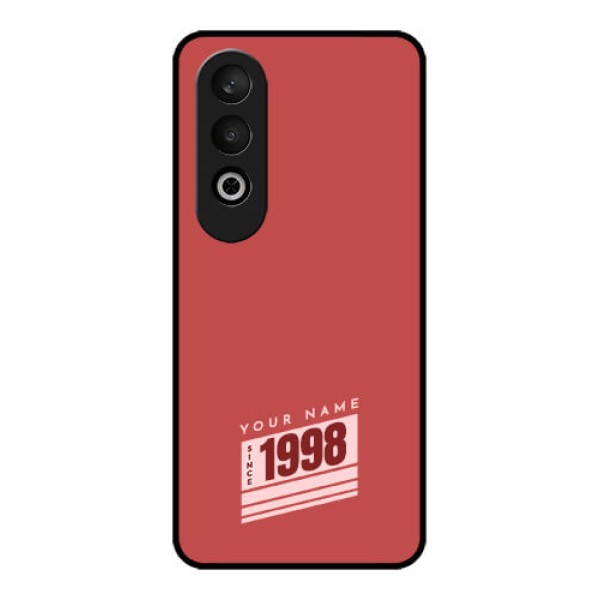 OnePlus Nord CE 4 Custom Glass Phone CaseRed Custom Year Of Birth Design OnePlus Nord CE 4 Custom Glass Phone CaseRed Custom Year Of Birth Design