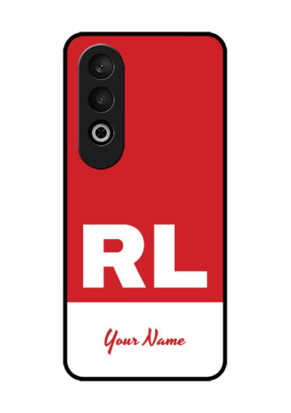 OnePlus Nord CE 4 Custom Glass Phone CaseDual Tone Custom Text Design