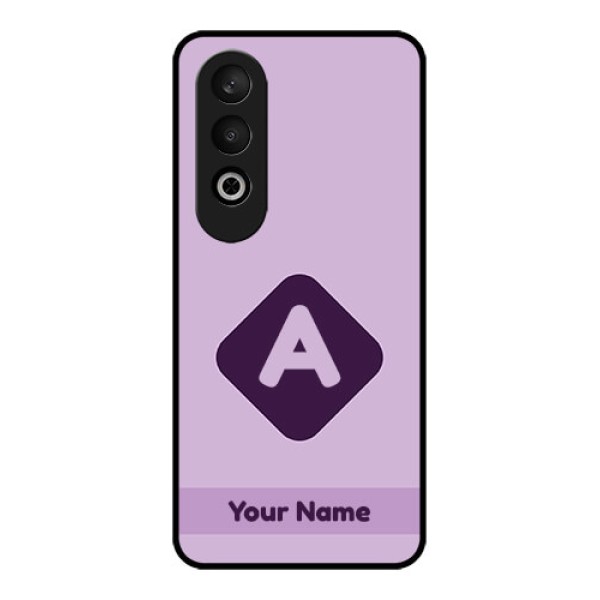 OnePlus Nord CE 4 Custom Glass Phone CaseCustom Letter In Curved Badge Design
