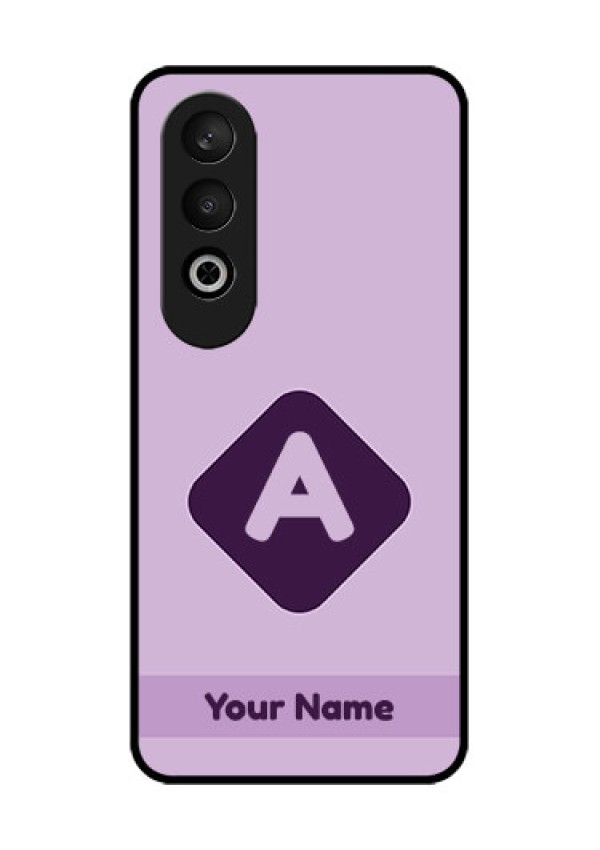 OnePlus Nord CE 4 Custom Glass Phone CaseCustom Letter In Curved Badge Design