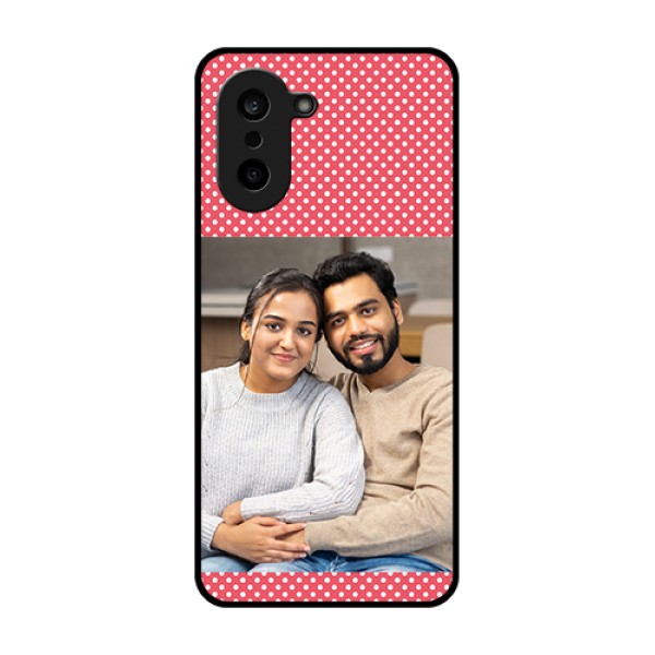 OnePlus Nord CE 5 5G Custom Glass Phone Case - White Dotted Design