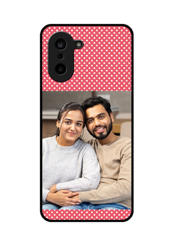 OnePlus Nord CE 5 5G Custom Glass Phone Case - White Dotted Design
