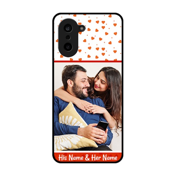 OnePlus Nord CE 5 5G Custom Glass Phone Case - Orange Love Symbol Design OnePlus Nord CE 5 5G Custom Glass Phone Case - Orange Love Symbol Design