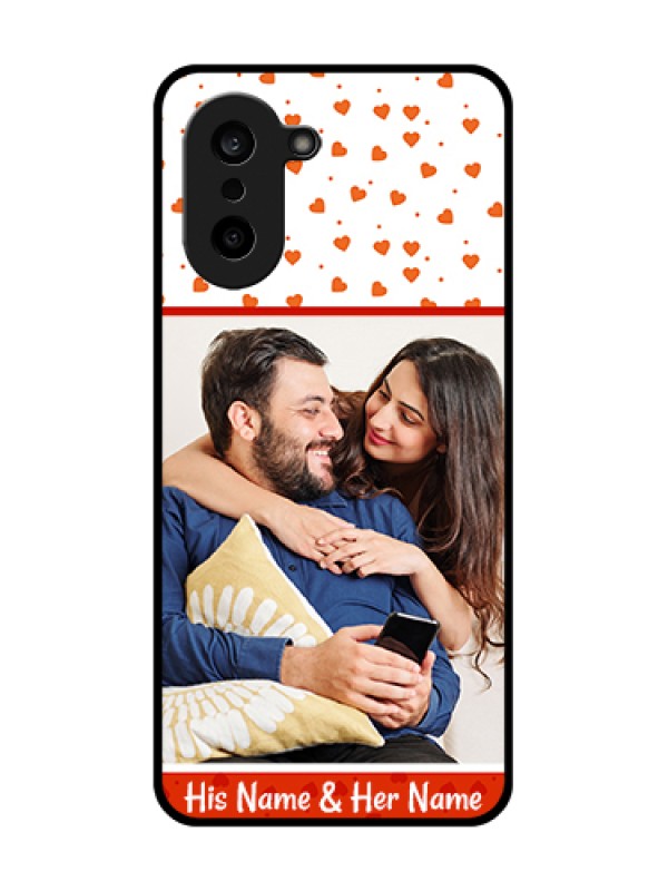 Custom OnePlus Nord CE 5 5G Custom Glass Phone Case - Orange Love Symbol Design