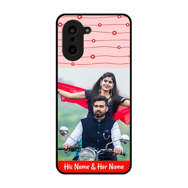 OnePlus Nord CE 5 5G Custom Glass Phone Case - Red Pattern Case Design