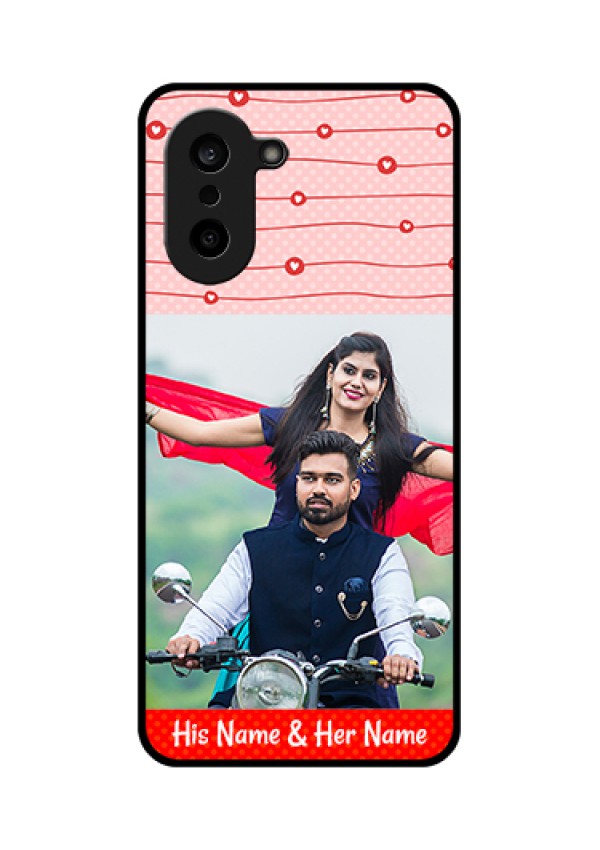 OnePlus Nord CE 5 5G Custom Glass Phone Case - Red Pattern Case Design