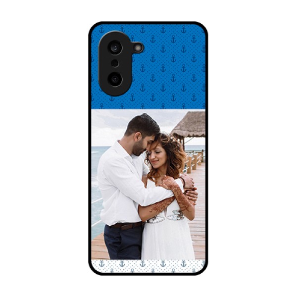 OnePlus Nord CE 5 5G Custom Glass Phone Case - Blue Anchors Design