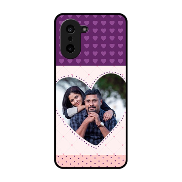 OnePlus Nord CE 5 5G Custom Glass Phone Case - Violet Love Dots Design