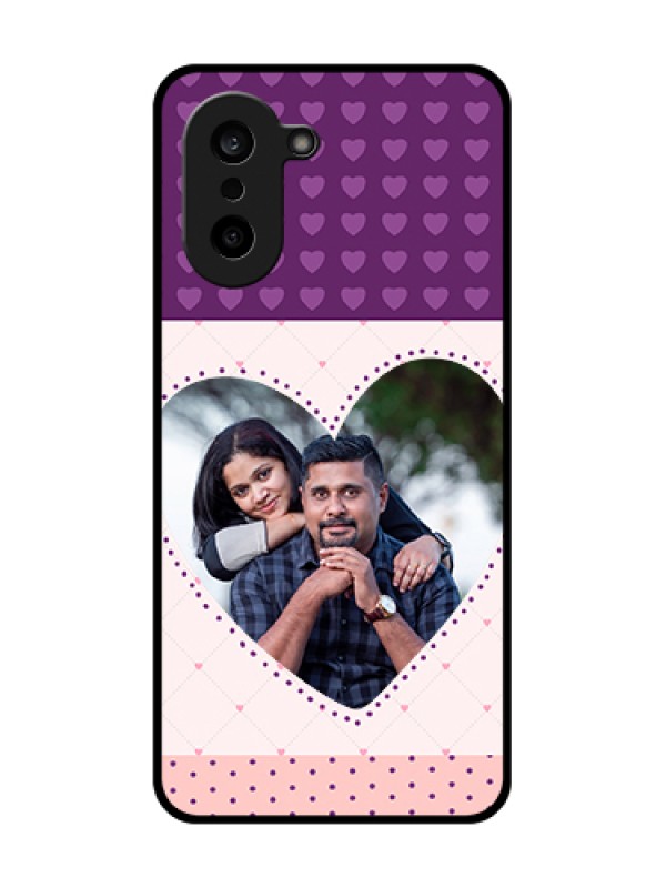Custom OnePlus Nord CE 5 5G Custom Glass Phone Case - Violet Love Dots Design
