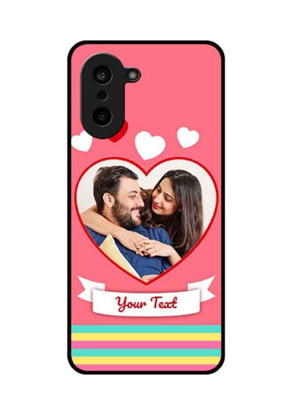 OnePlus Nord CE 5 5G Custom Glass Phone Case - Love Shapes Doodle Design