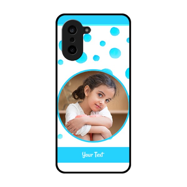 OnePlus Nord CE 5 5G Custom Glass Phone Case - Blue Bubbles Pattern Design