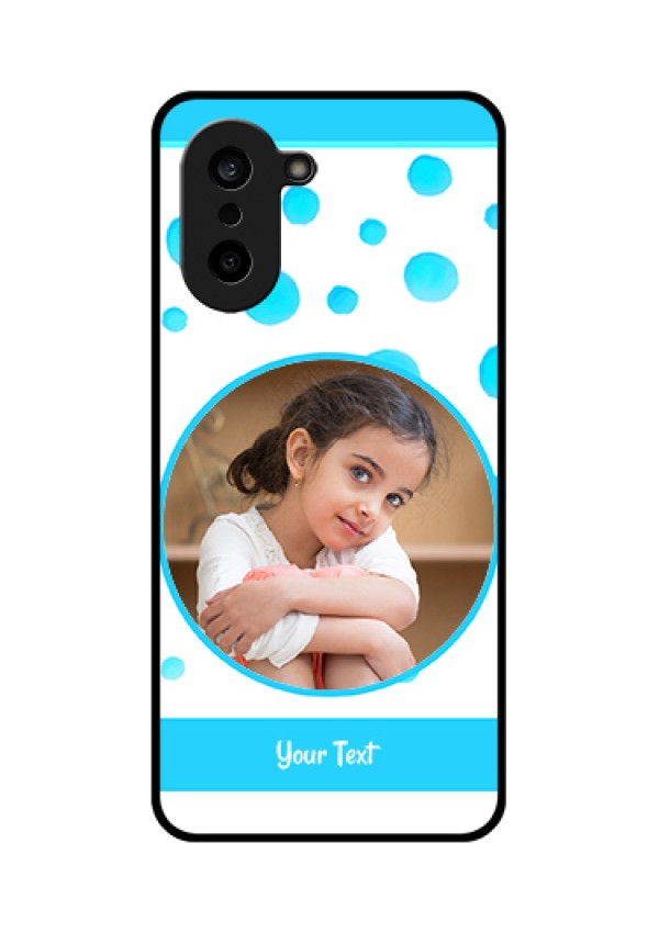 OnePlus Nord CE 5 5G Custom Glass Phone Case - Blue Bubbles Pattern Design