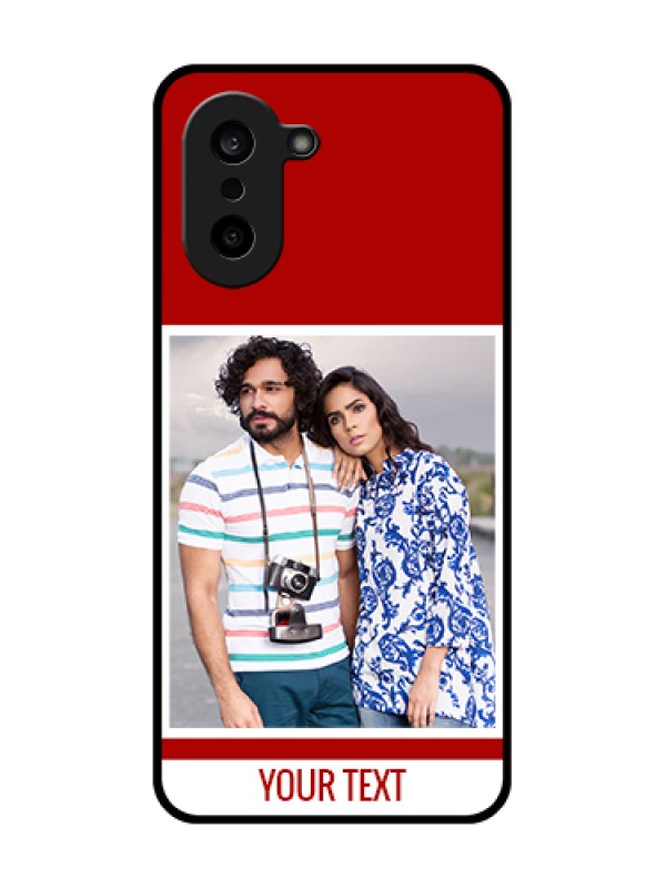 Custom OnePlus Nord CE 5 5G Custom Glass Phone Case - Red Color Design