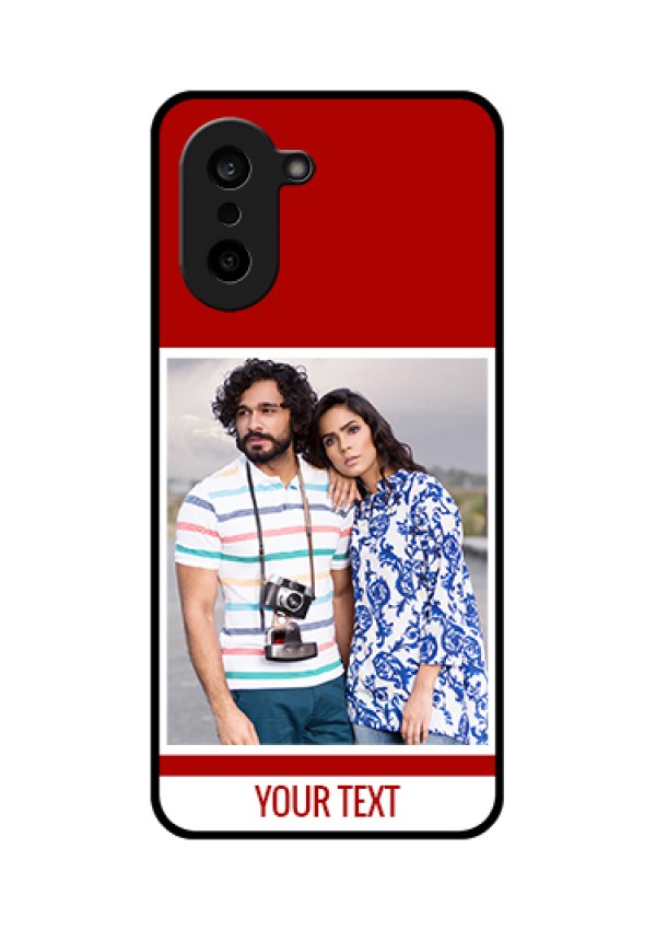 OnePlus Nord CE 5 5G Custom Glass Phone Case - Red Color Design