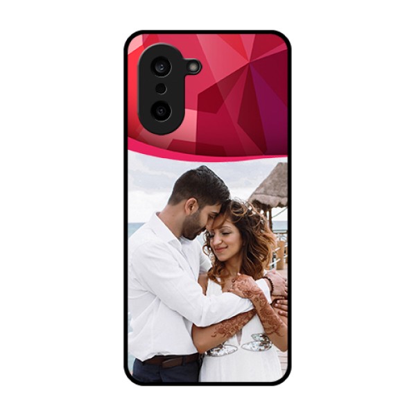OnePlus Nord CE 5 5G Custom Glass Phone Case - Red Abstract Design