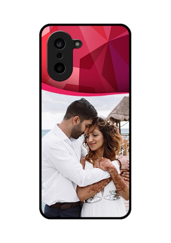 OnePlus Nord CE 5 5G Custom Glass Phone Case - Red Abstract Design