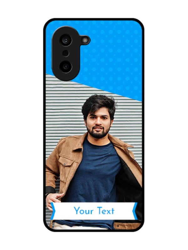 Custom OnePlus Nord CE 5 5G Custom Glass Phone Case - Simple Blue Color Design