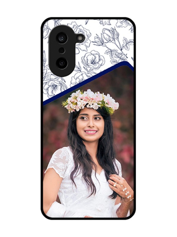 Custom OnePlus Nord CE 5 5G Custom Glass Phone Case - Classy Floral Design