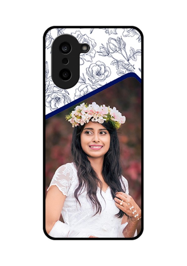 OnePlus Nord CE 5 5G Custom Glass Phone Case - Classy Floral Design