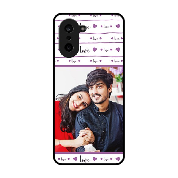 OnePlus Nord CE 5 5G Custom Glass Phone Case - Couples Heart Design