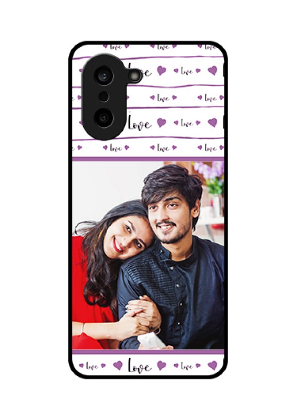 OnePlus Nord CE 5 5G Custom Glass Phone Case - Couples Heart Design