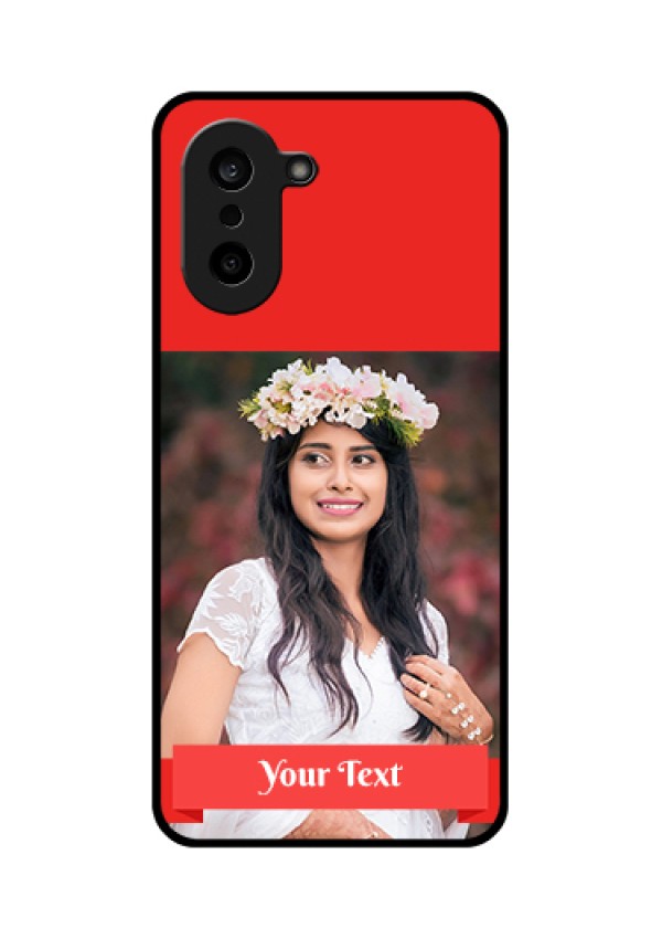 OnePlus Nord CE 5 5G Custom Glass Phone Case - Simple Red Color Design