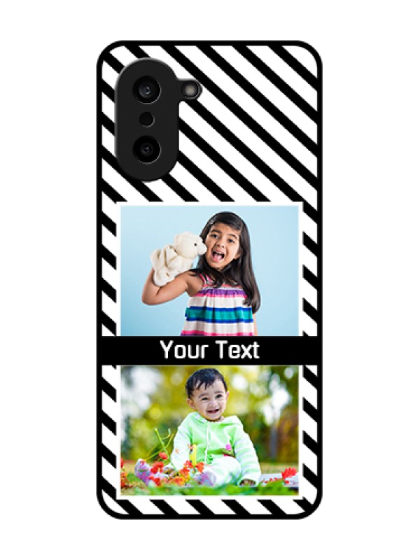 Custom OnePlus Nord CE 5 5G Custom Glass Phone Case - Black And White Stripes Design