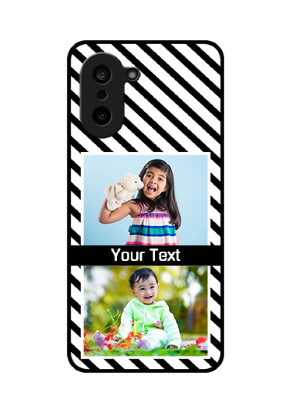 OnePlus Nord CE 5 5G Custom Glass Phone Case - Black And White Stripes Design