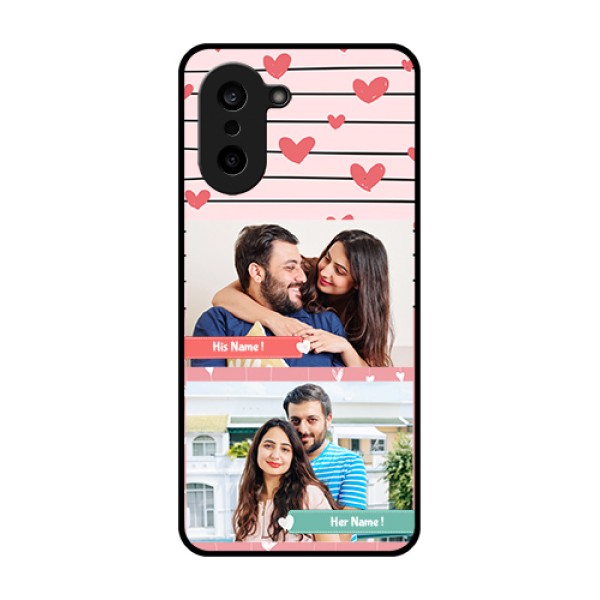 OnePlus Nord CE 5 5G Custom Glass Phone Case - Photo With Heart Design