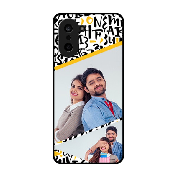 OnePlus Nord CE 5 5G Custom Glass Phone Case - Letters Pattern Design